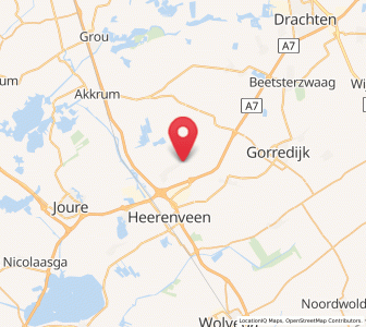 Map of Tjalleberd, Friesland
