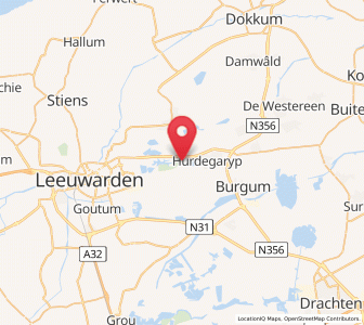 Map of Tytsjerk, Friesland
