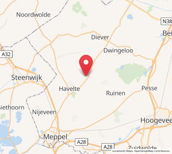Map of Uffelte, Drenthe
