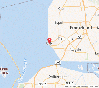 Map of Urk, Flevoland