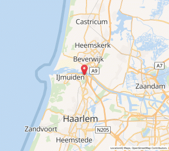 Map of Velsen, North Holland