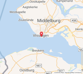 Map of Flessingue, Zeeland