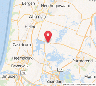 Map of West-Graftdijk, North Holland