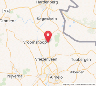 Map of Westerhaar-Vriezenveensewijk, Overijssel