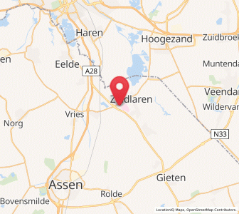 Map of Westlaren, Drenthe