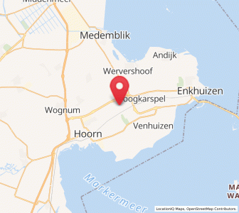 Map of Westwoud, North Holland