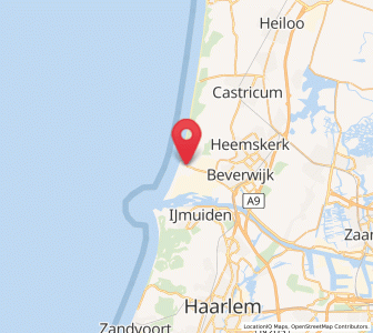 Map of Wijk aan Zee, North Holland