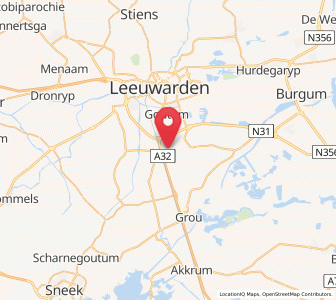 Map of Wirdum, Friesland