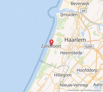 Map of Zandvoort, North Holland