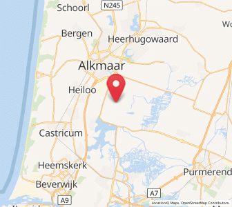 Map of Zuidschermer, North Holland