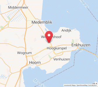 Map of Zwaagdijk-Oost, North Holland