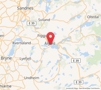 Map of Ålgård, Rogaland