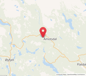 Map of Åmot, Vestfold og Telemark