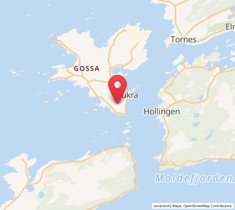 Map of Aukra, Møre og Romsdal