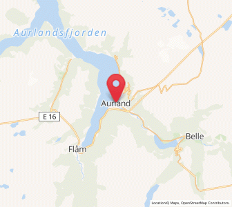 Map of Aurlandsvangen, Vestland