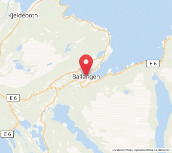 Map of Ballangen, Nordland