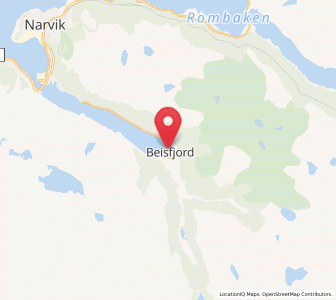 Map of Beisfjord, Nordland