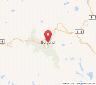 Map of Borgund, Vestland