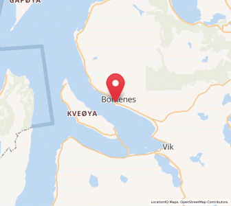 Map of Borkenes, Troms og Finnmark