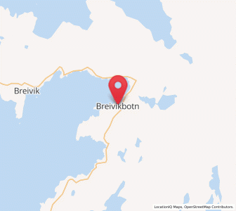 Map of Breivikbotn, Troms og Finnmark