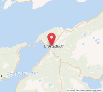 Map of Brøstadbotn, Troms og Finnmark