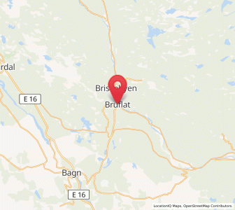 Map of Bruflat, Innlandet