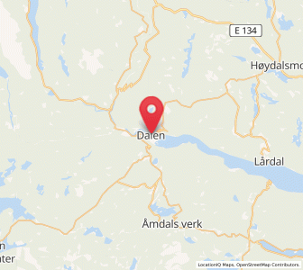 Map of Dalen, Vestfold og Telemark