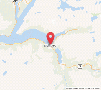 Map of Eidfjord, Vestland