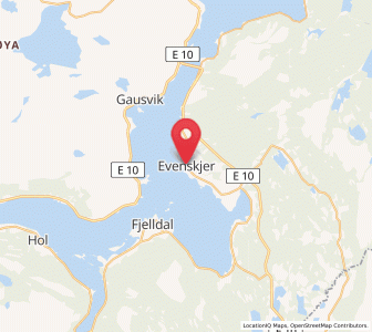 Map of Evenskjer, Troms og Finnmark