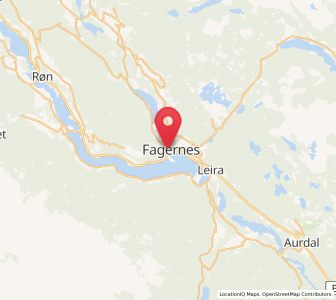 Map of Fagernes, Innlandet
