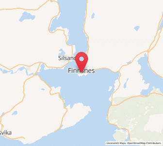 Map of Finnsnes, Troms og Finnmark