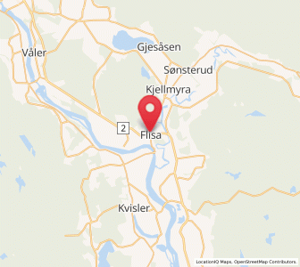 Map of Flisa, Innlandet