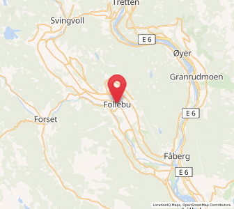 Map of Follebu, Innlandet