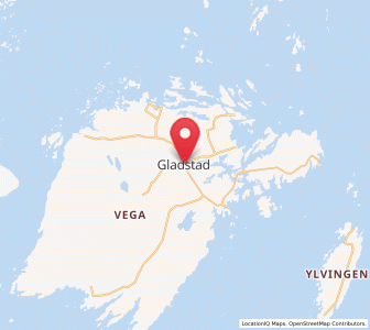 Map of Gladstad, Nordland