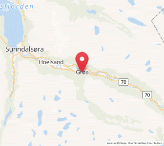 Map of Grøa, Møre og Romsdal