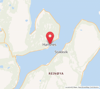 Map of Hansnes, Troms og Finnmark