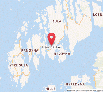 Map of Hardbakke, Vestland