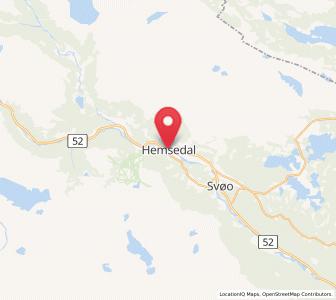 Map of Hemsedal, Viken