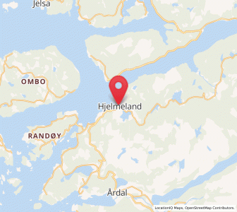 Map of Hjelmelandsvågen, Rogaland