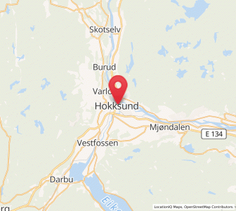 Map of Hokksund, Viken
