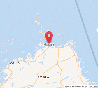 Map of Hopen, Møre og Romsdal