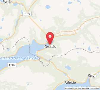 Map of Hornindal, Møre og Romsdal