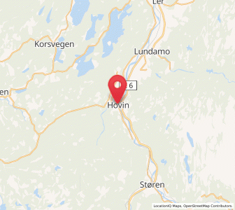 Map of Hovin, Trøndelag