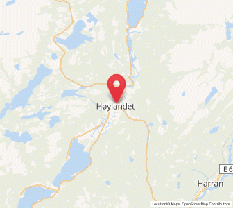 Map of Høylandet, Trøndelag