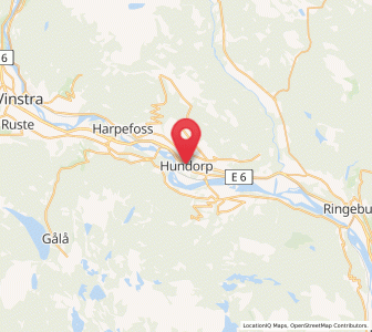 Map of Hundorp, Innlandet