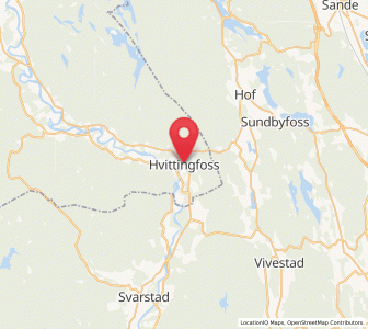 Map of Hvittingfoss, Viken