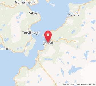 Map of Jondal, Vestland