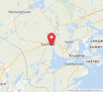 Map of Kil, Vestfold og Telemark
