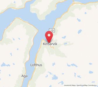 Map of Kinsarvik, Vestland