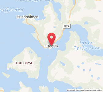 Map of Kjøpsvik, Nordland